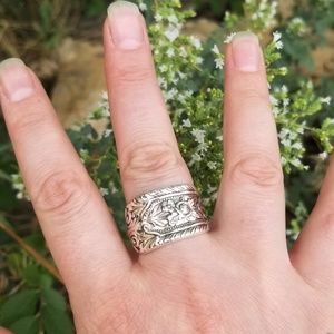 Sterling Silver Milburn Rose Spoon Ring